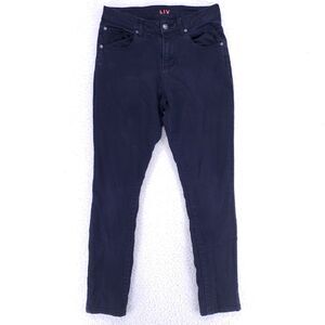 dELiAs Jean Denim Cotton Women SZ 8 Black Straight Stretch VTG Mid Rise 90s Slim